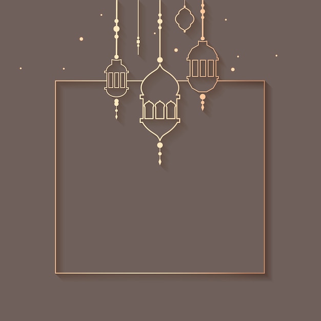 Free vector ramadan framed background design