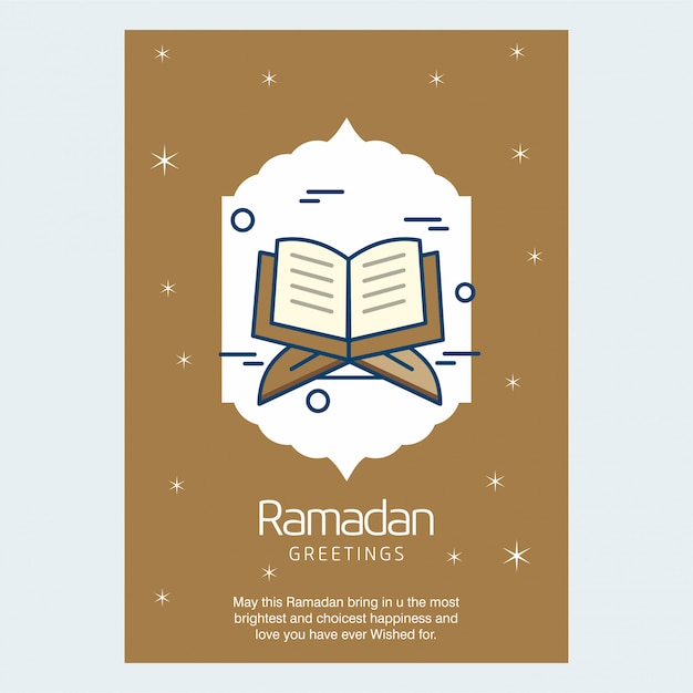 Free vector ramadan greeting card