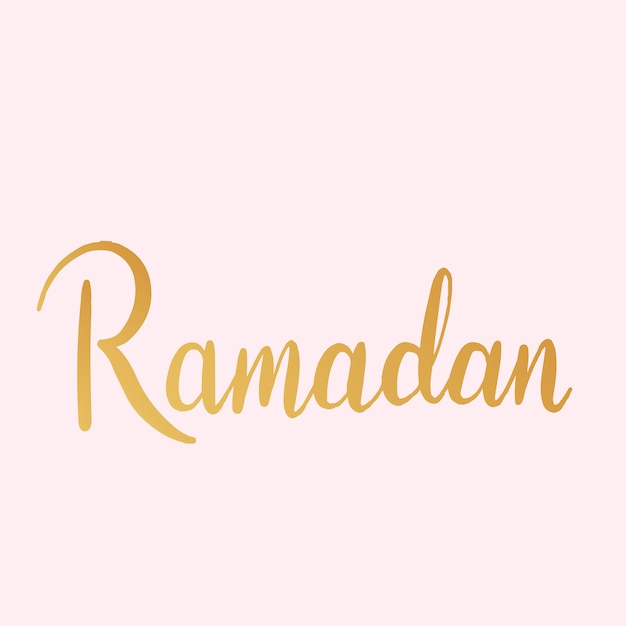 Free vector ramadan holiday typography style vector