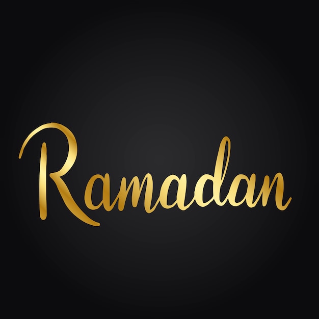 Free vector ramadan holiday typography style vector