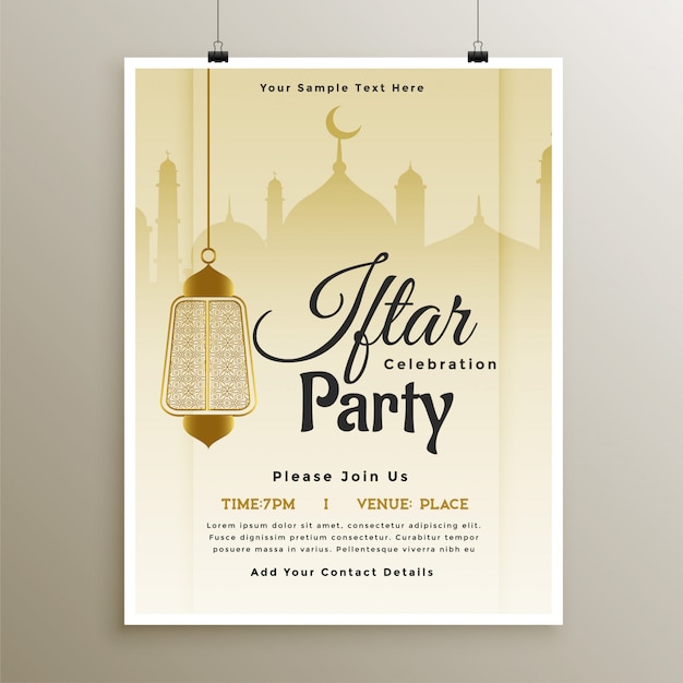 Ramadan iftar party celebration template design