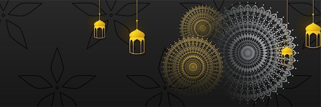 Ramadan kareem arabic islamic banner background design. arabic pattern background. islamic ornament vector.