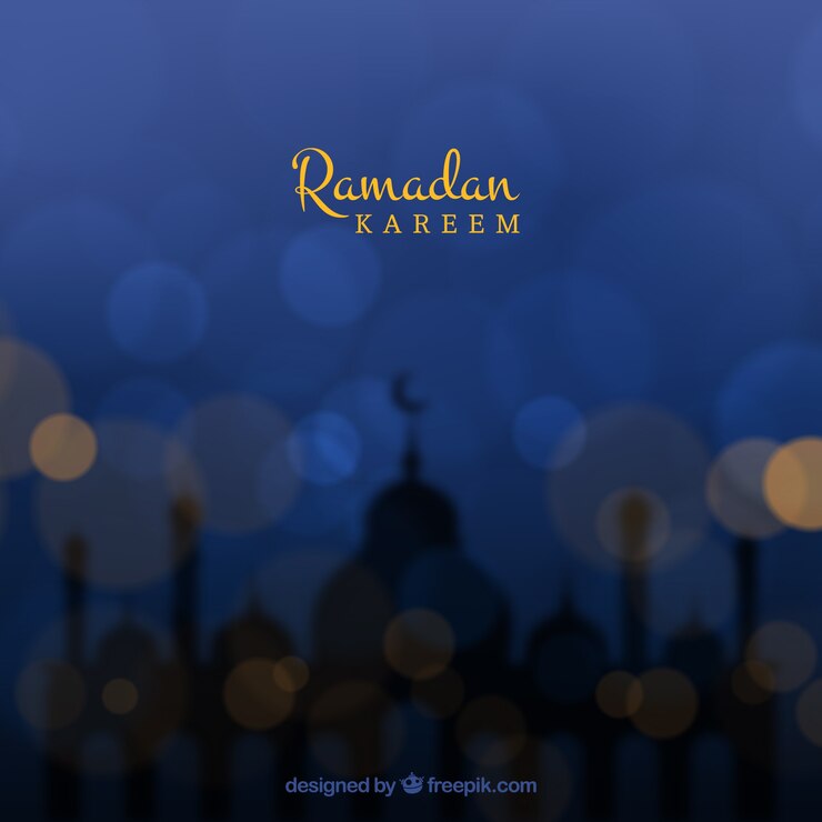 무료 Vector 라마단 카림 bokeh defocused 배경
