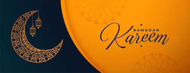 Ramadan kareem celebration blessings banner design