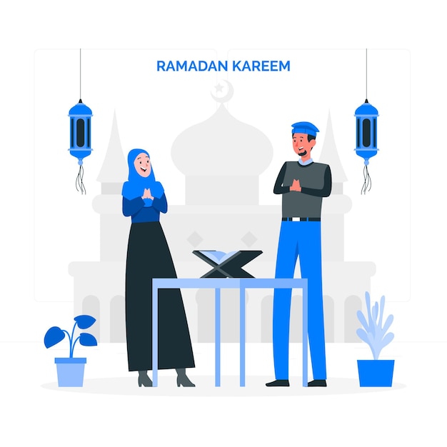 Ramadan kareem concept illustration