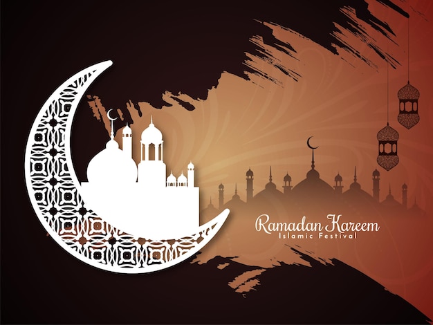 Free vector ramadan kareem cultural islamic festival greeting background