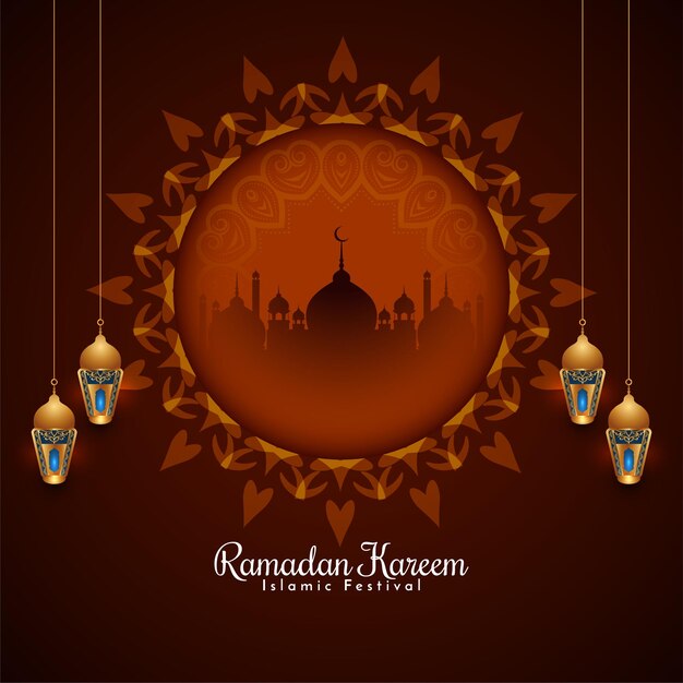 Ramadan Kareem cultural Islamic festival greeting background