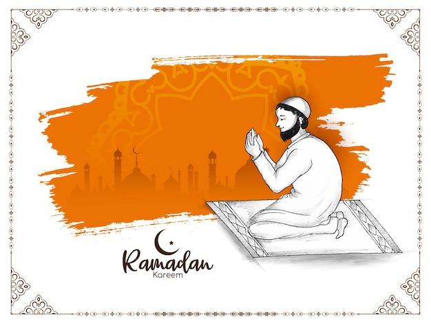 Free vector ramadan kareem cultural islamic holy month festival praying background