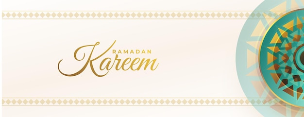 Free vector ramadan kareem eid festival islamic decoration banner design