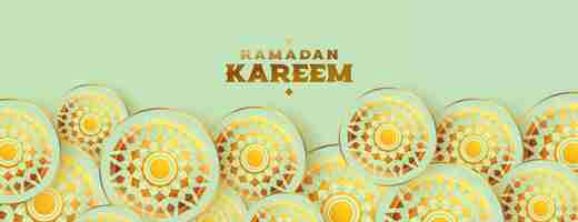 Free vector ramadan kareem eid seasonal islamic banner design