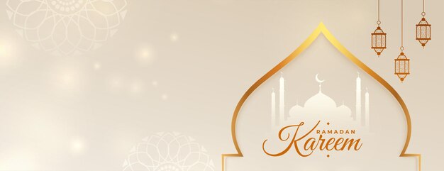 Ramadan kareem festival month blessings banner design