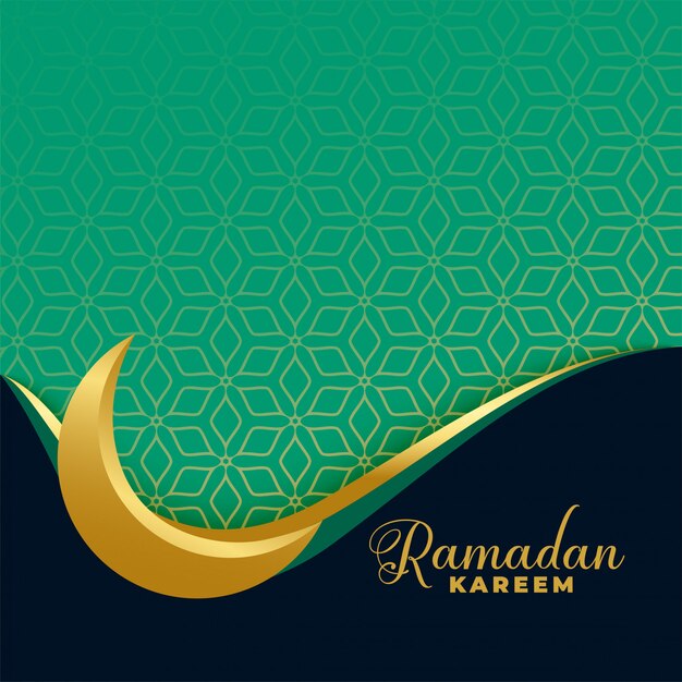 Ramadan kareem golden moon islamic banner