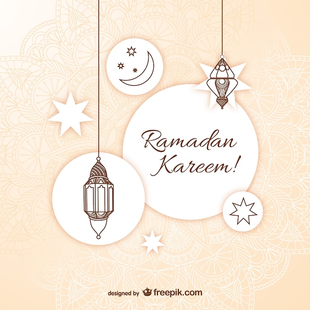 Free vector ramadan kareem greeting card