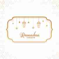 Free vector ramadan kareem greeting in flat style