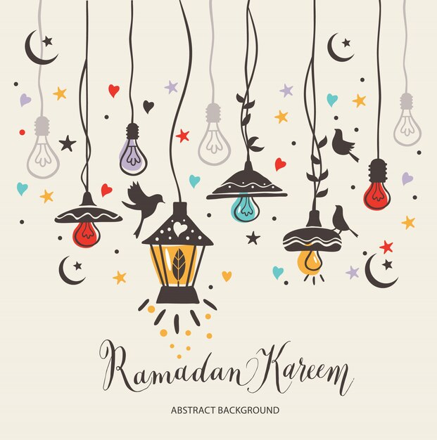 Ramadan kareem greetings card