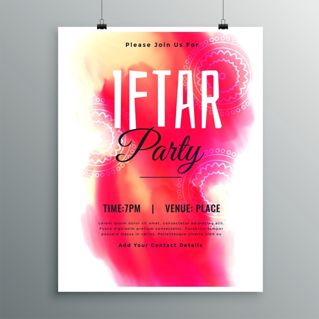 Ramadan kareem iftar party invitation template