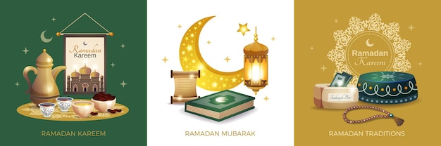 Free vector ramadan kareem illustration card