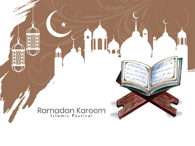 Free vector ramadan kareem islamic cultural holy month festival background