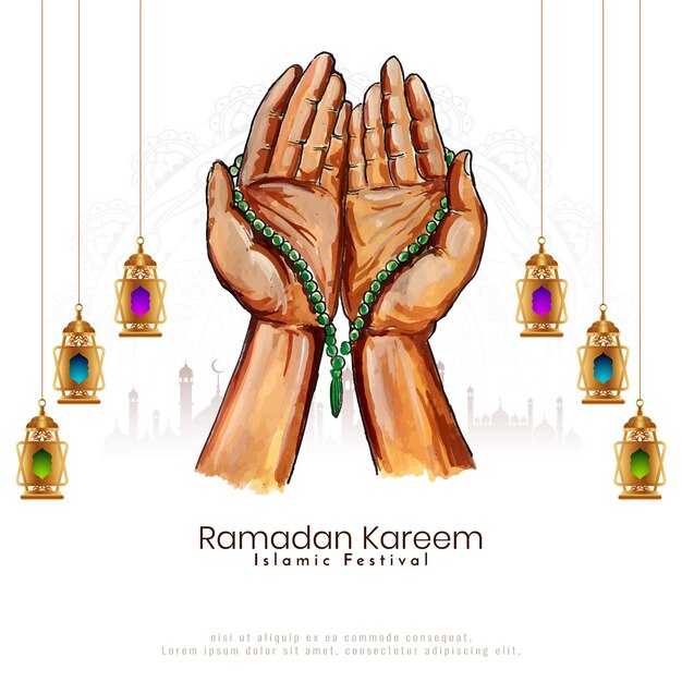 Ramadan Kareem Islamic cultural holy month festival background