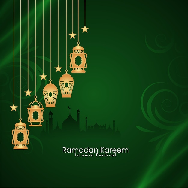 Free vector ramadan kareem islamic festival celebration decorative background