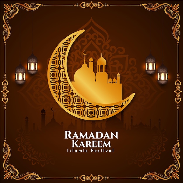 Free vector ramadan kareem islamic festival celebration decorative background