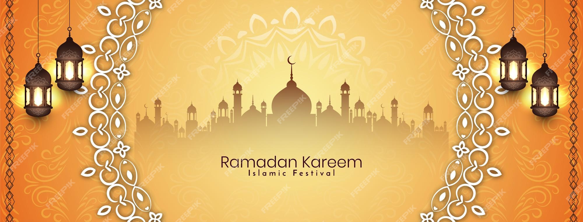 Free Vector | Ramadan kareem islamic festival elegant decorative ...