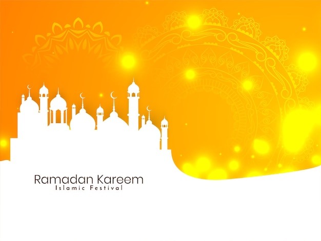 Ramadan kareem islamic festival greeting beautiful background vector