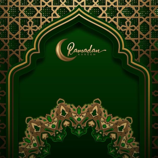 Ramadan kareem islamic greeting card background