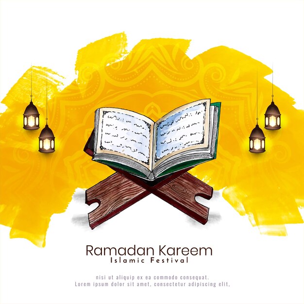 Ramadan Kareem Islamic religious elegant festival background