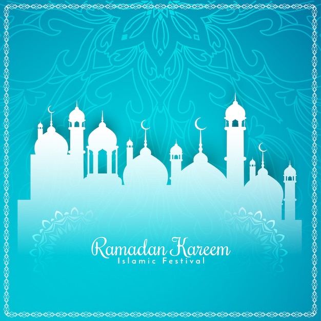 Vettore di progettazione del fondo del festival religioso islamico di ramadan kareem
