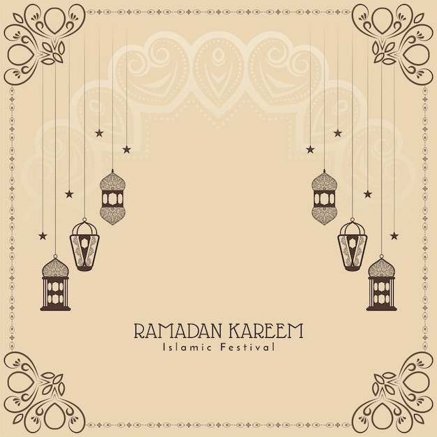 Free vector ramadan kareem islamic religious festival background