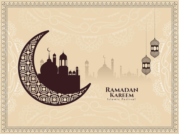 Free vector ramadan kareem islamic religious festival background
