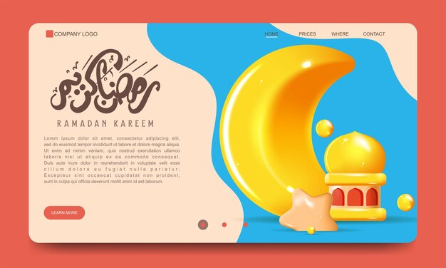 Ramadan kareem landing page template