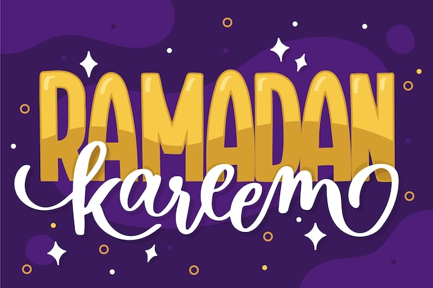 Ramadan kareem lettering