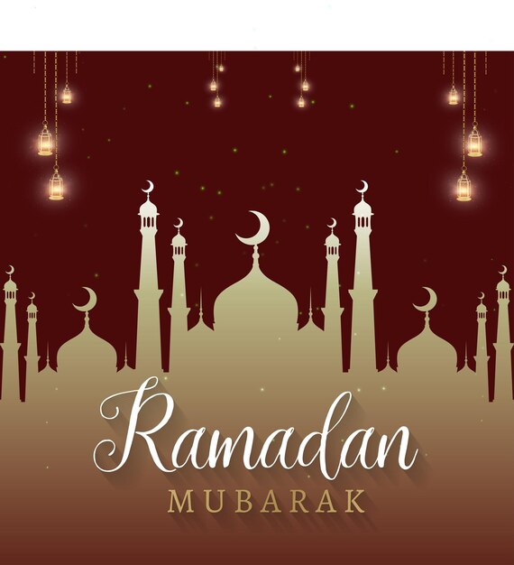 Ramadan Kareem Maroon Beige Background Islamic Social Media Banner