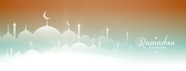 Ramadan kareem mosque banner