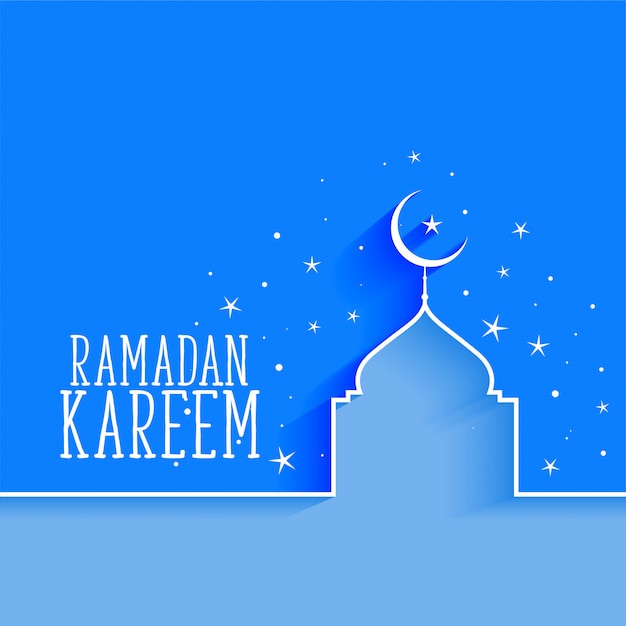 Moschea di ramadan kareem e sfondo stella