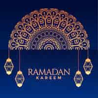 Бесплатное векторное изображение Рамадан карим декоративно-декоративный фон