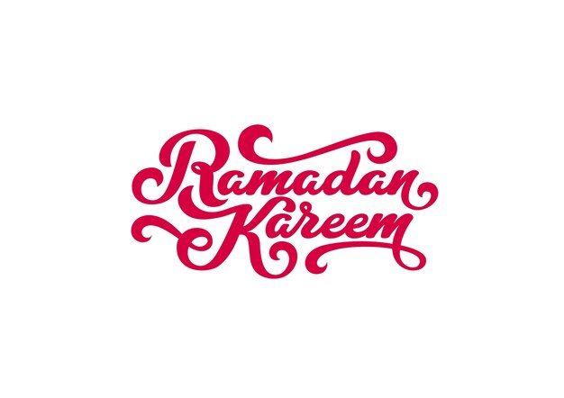 Ramadan Kareem text  Lettering greeting