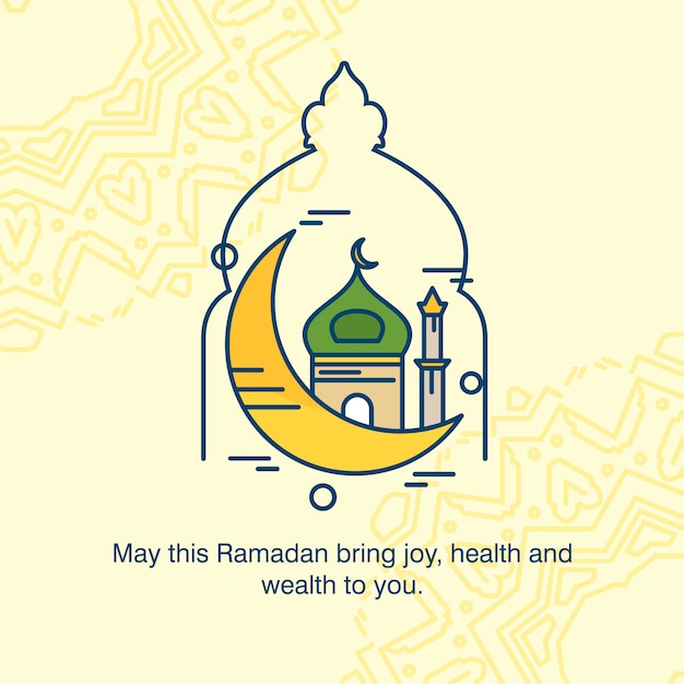 Ramadan kareem typogrpahic with creative design vector