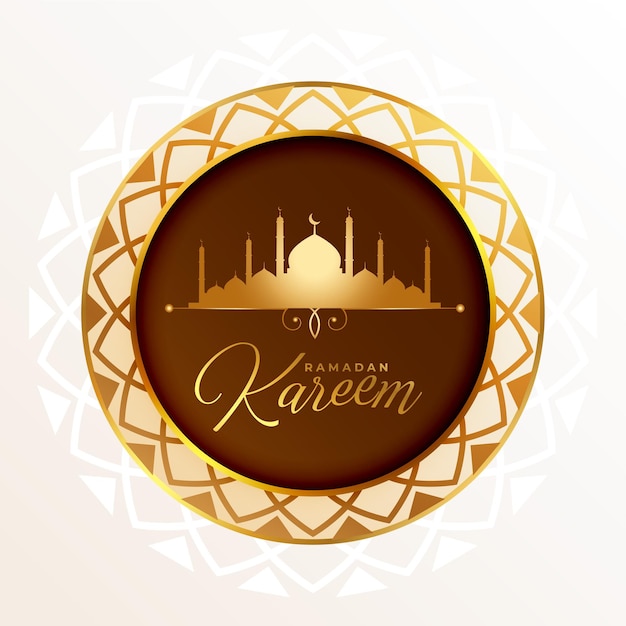 Открытка с пожеланиями и благословениями рамадан карим с дизайном мечети