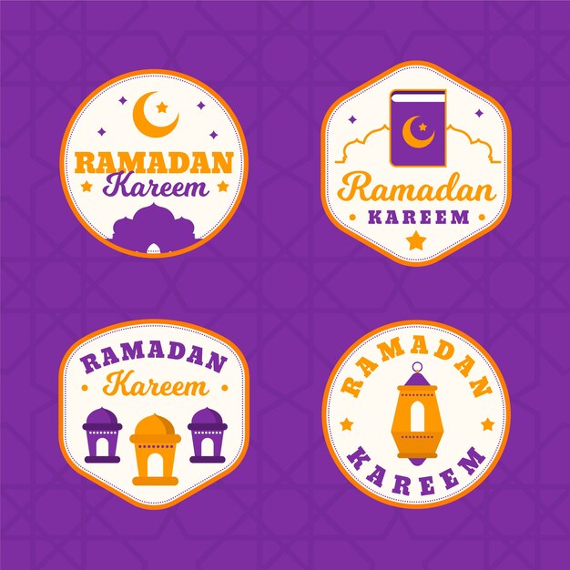 Рамадан дизайн коллекции этикеток