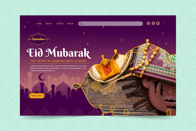 Ramadan landing page template