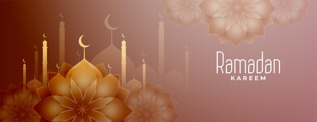 Ramadan month islamic decorative banner design