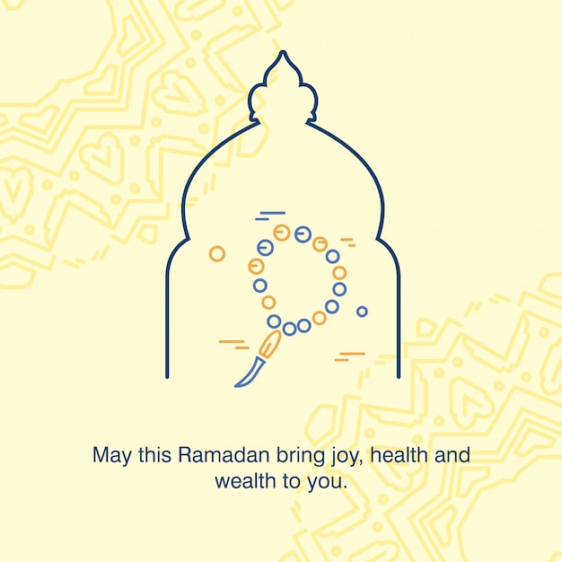 Free vector ramadan mosque template