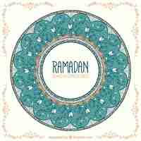 Free vector ramadan ornamental circular shape background