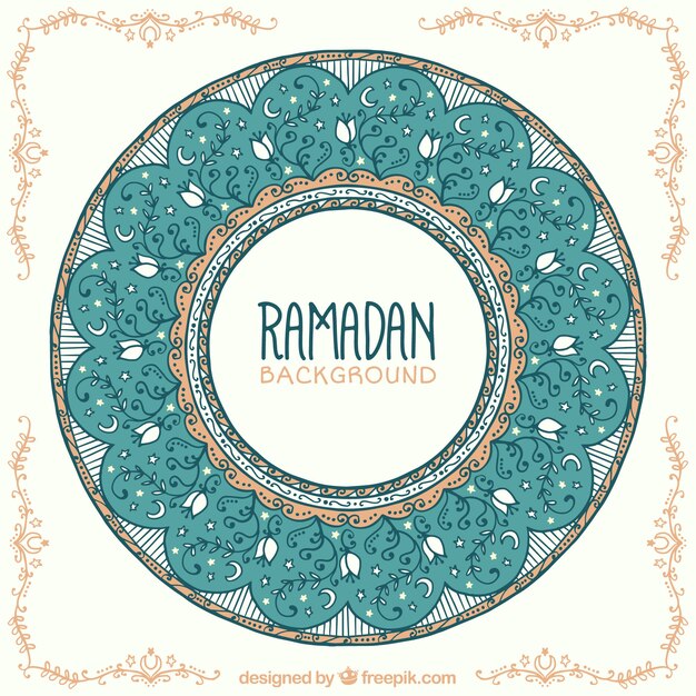 Ramadan ornamental circular shape background