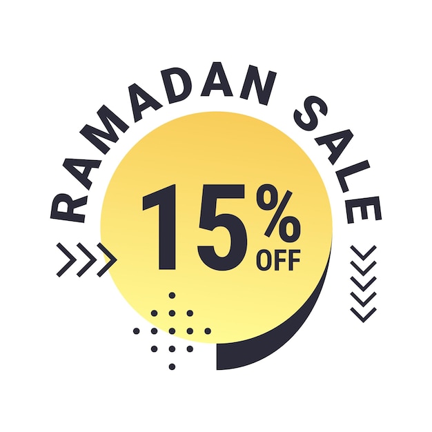 Free vector ramadan super sale get up to 15 off on dotted background banner