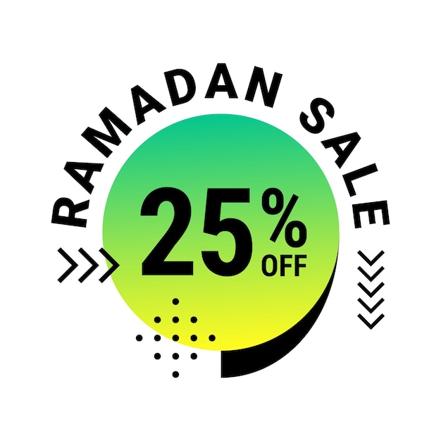 Free vector ramadan super sale get up to 25 off on green dotted background banner