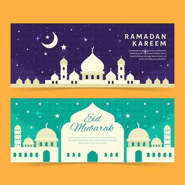 Tema di ramadan per la raccolta di banner